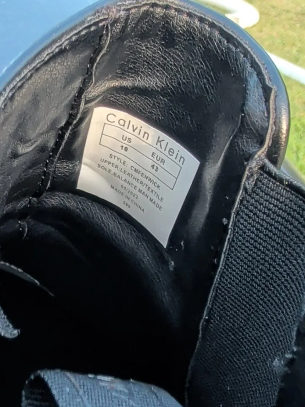 Calvin Klein Fenwick Men's Chelsea Boots Black Leather Size 10M